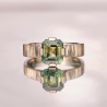 14k white gold, Ceylon teal sapphire 1,86 ct